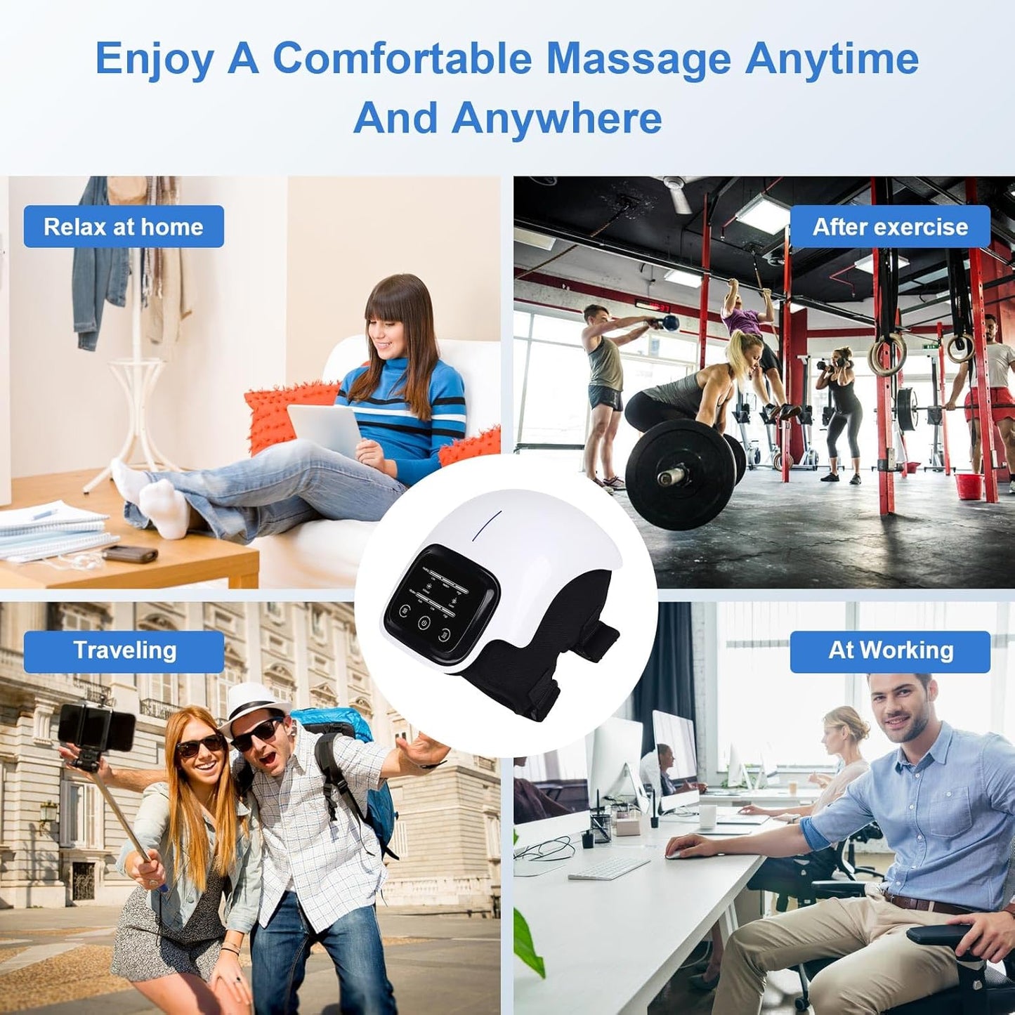 KneeComfort™ 3-in-1 Cordless Knee Massager